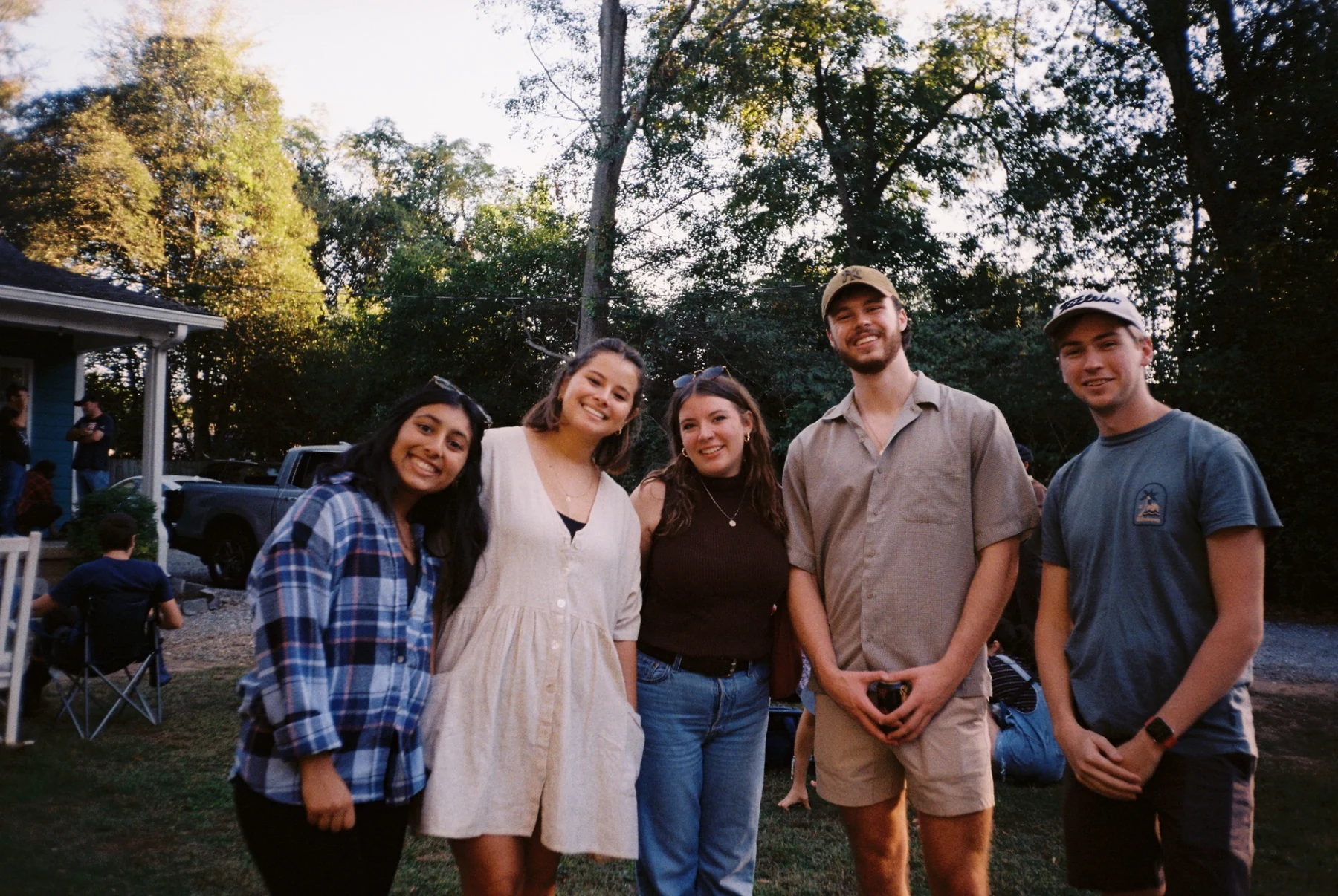 Anna Medina spending time with friends outdoors