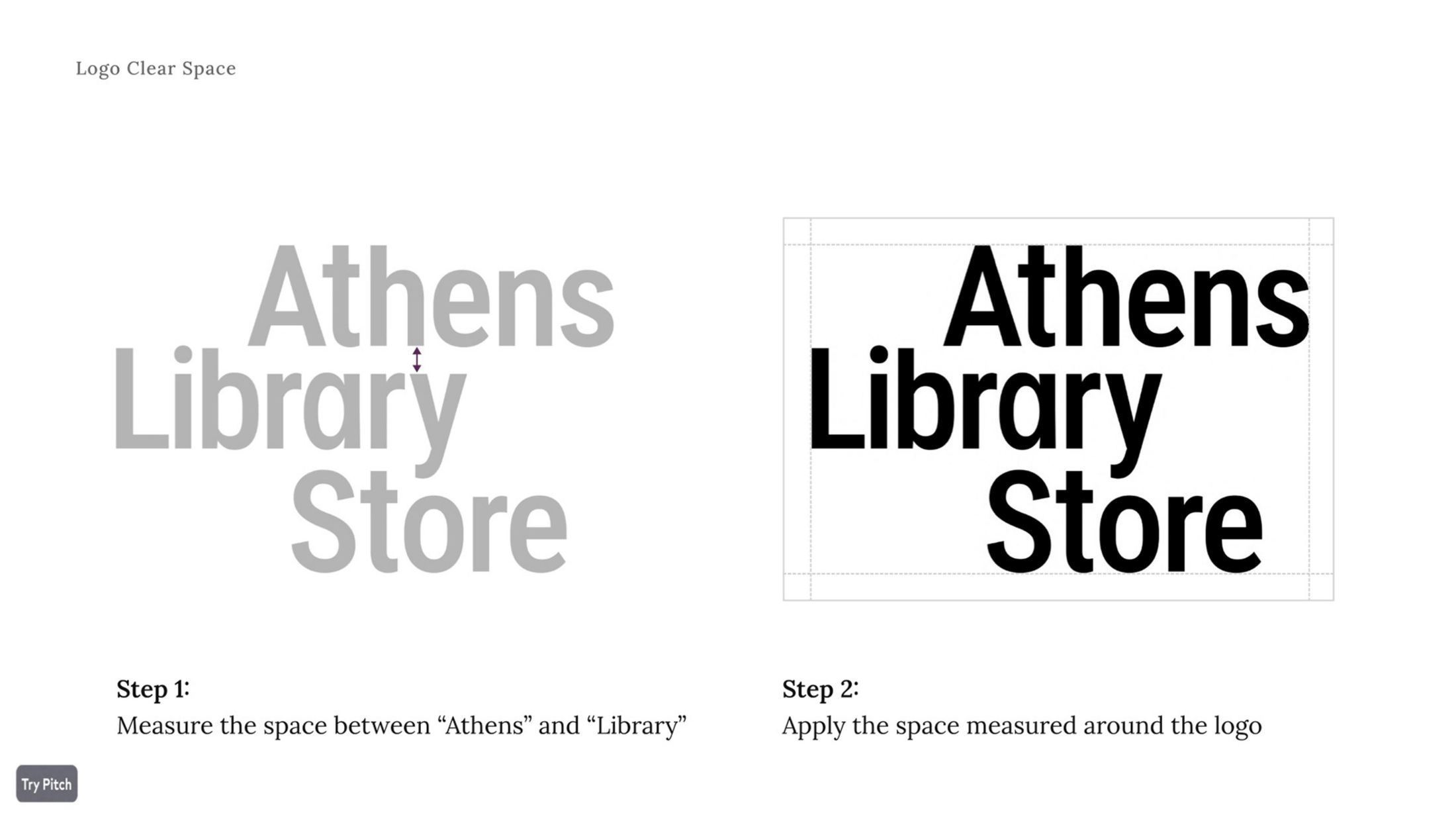 Athens Library Store brand guidelines page 09