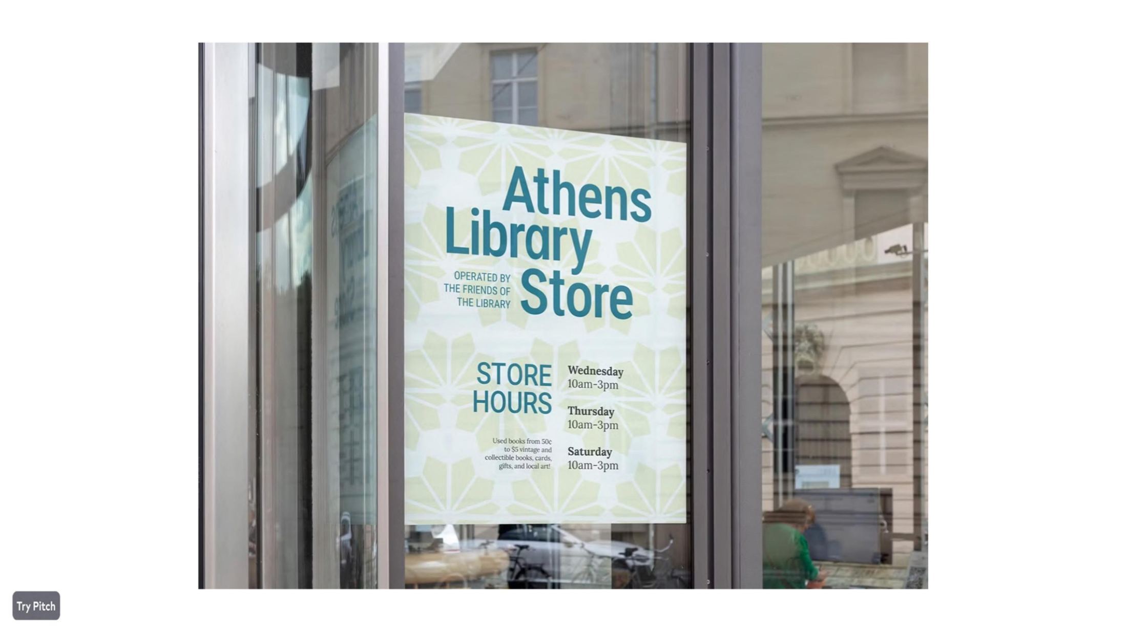 Athens Library Store brand guidelines page 15