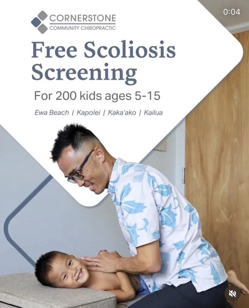 Free Scoliosis Screening interactive story graphic