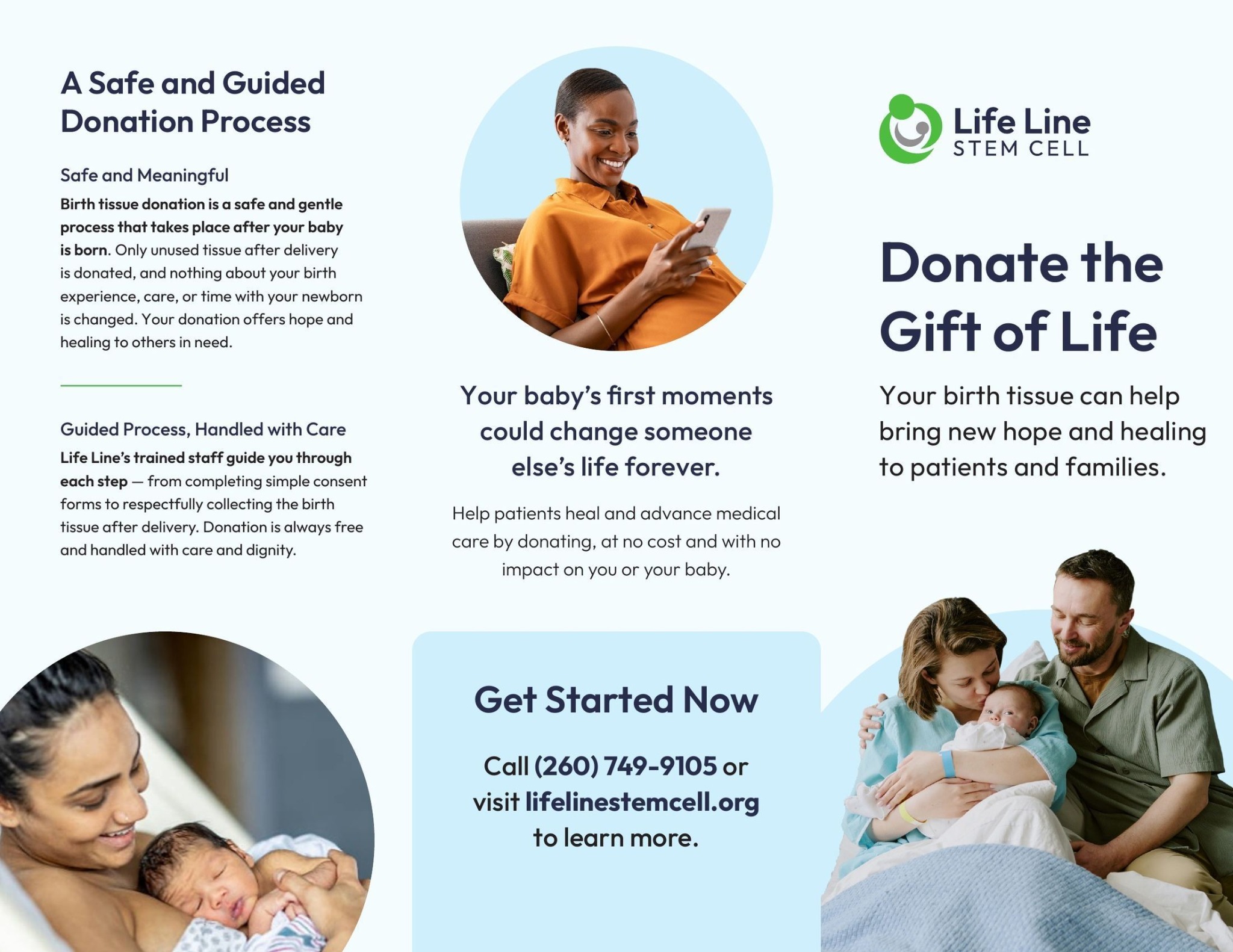 Life Line Stem Cell brochure first side